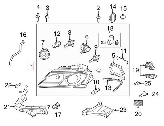 Audi Headlight Assembly - Passenger Side (Halogen) 8T0941030AC